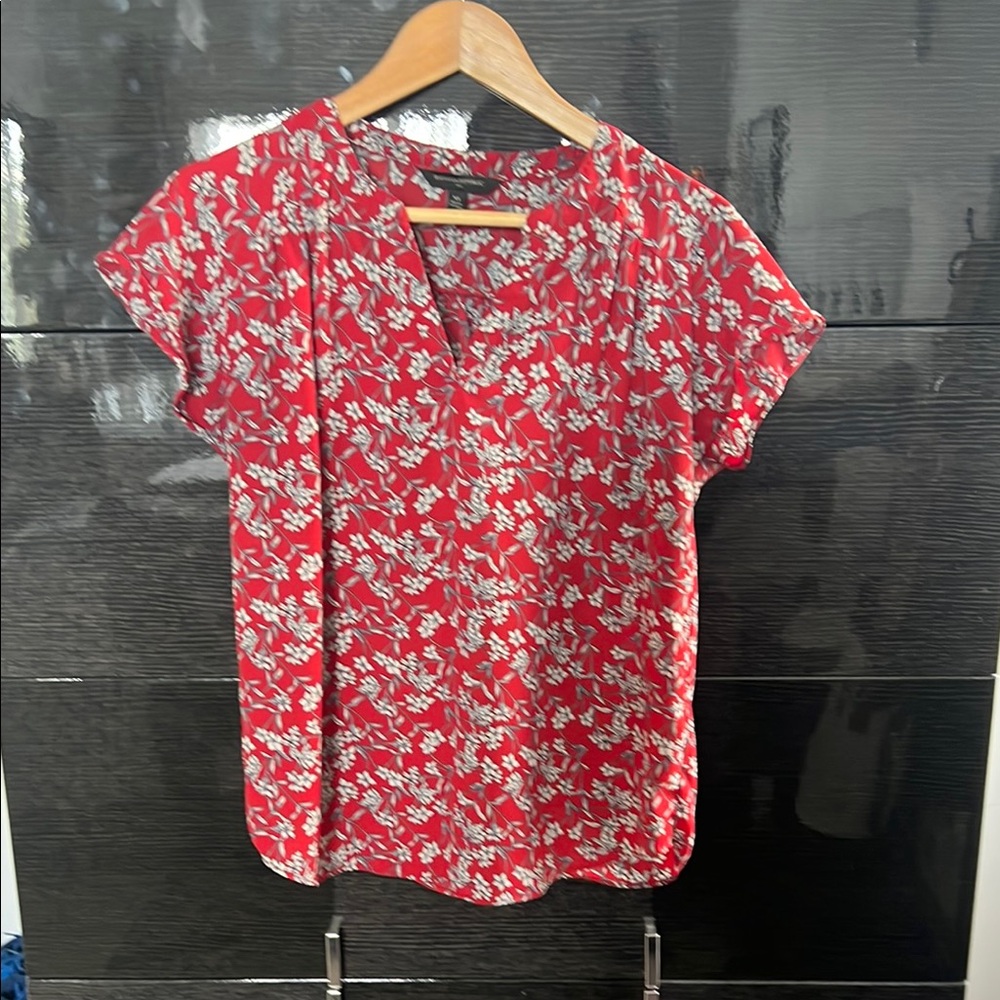 Red Floral Women's Top